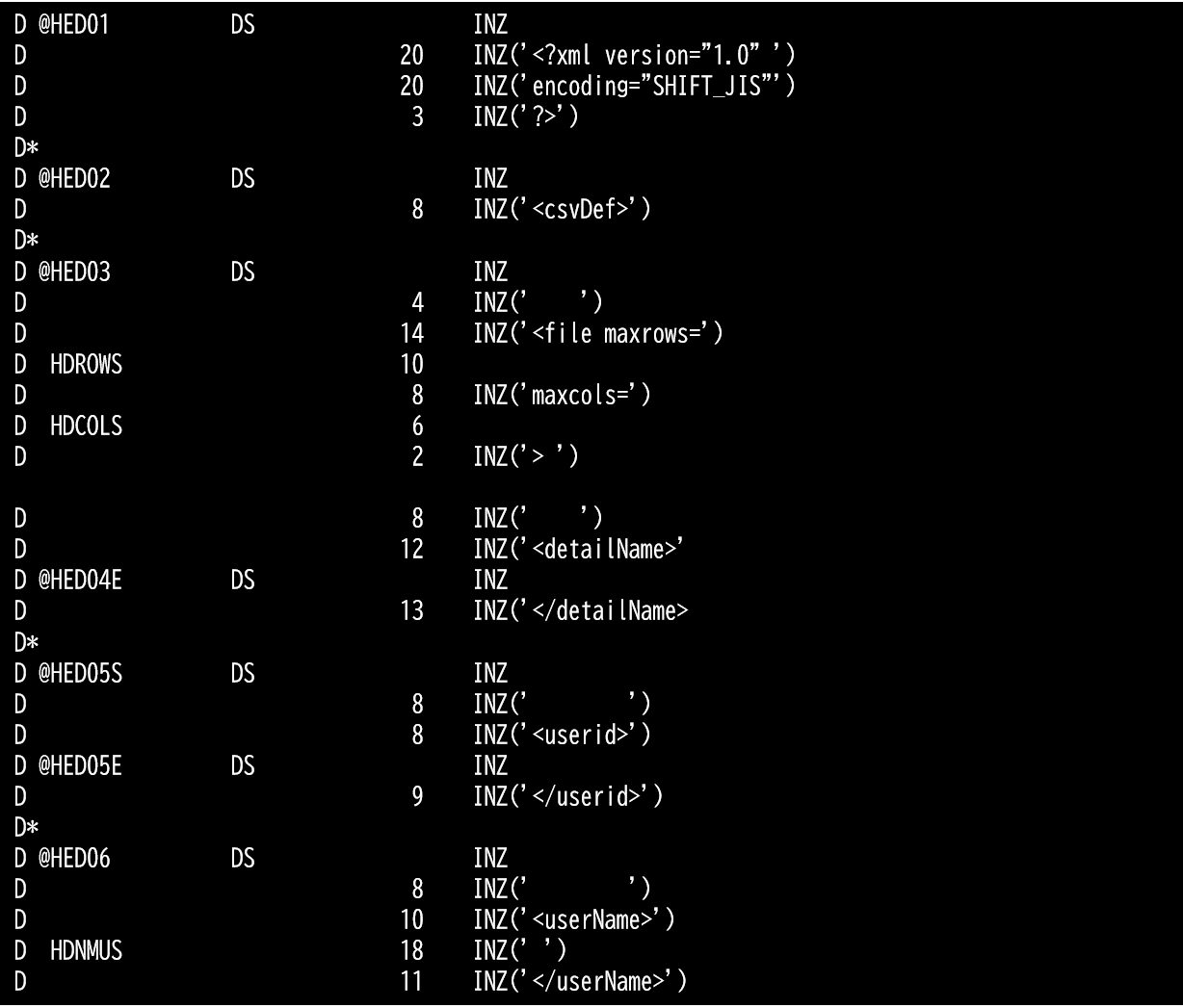 定義したXMLの一部です。
